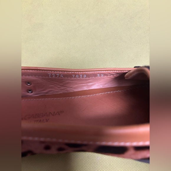 Dolce & Gabbana Leopard Print Loafers - Brown and Tan - Picture 5 of 5